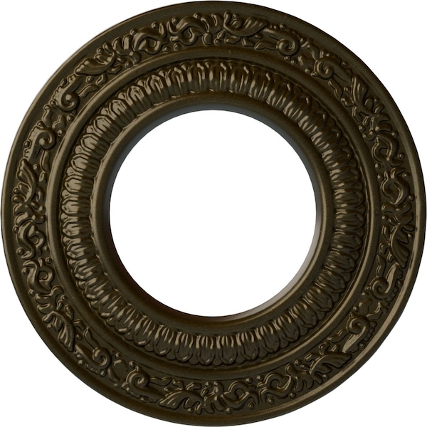 Ekena Millwork Andrea Ceiling Medallion (Fits Canopies up to 4 1/8"), 8 1/8"OD x 4 1/8"ID x 1/2"P, Green Gold CM08ADGGS - main